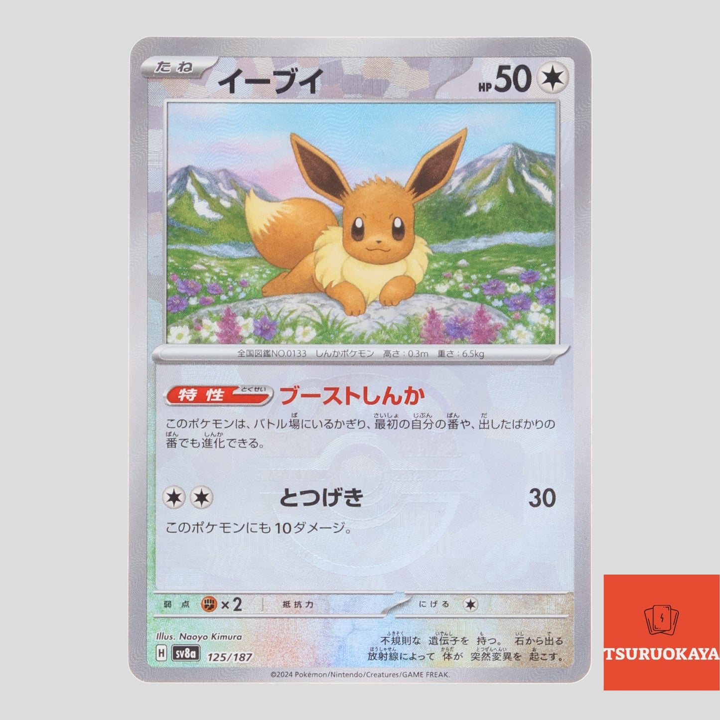 Eevee master ball reverse holo  125/187 SV8a Terrastal Festival Japanese Pokemon Card